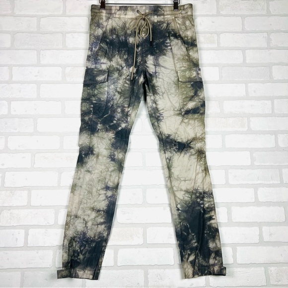 Pacsun Women Beige Camo‎ High Rose Cargo Pants Sz S Lightweight, Comfy, Cute! - Picture 1 of 16